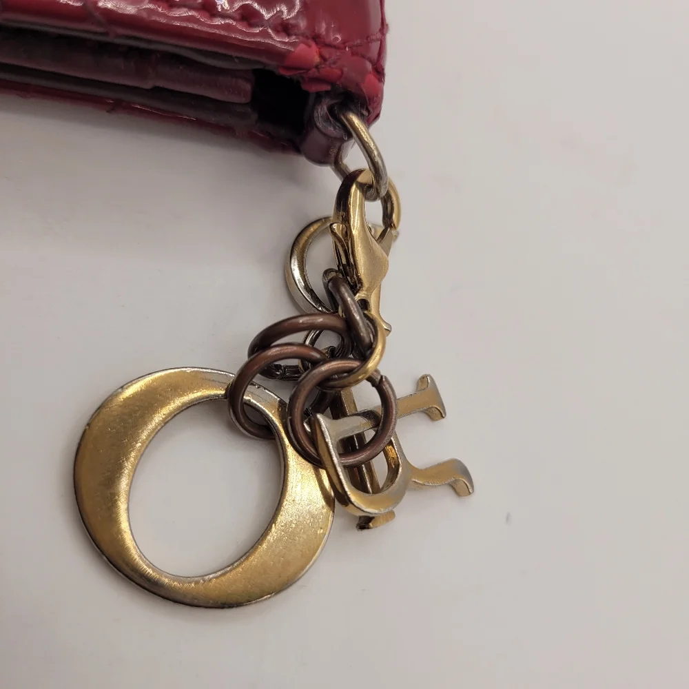 Christian Dior Red Patent Wallet